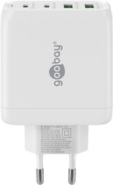 Goobay 4-ports USB GaN Oplader 65W PD Hvid