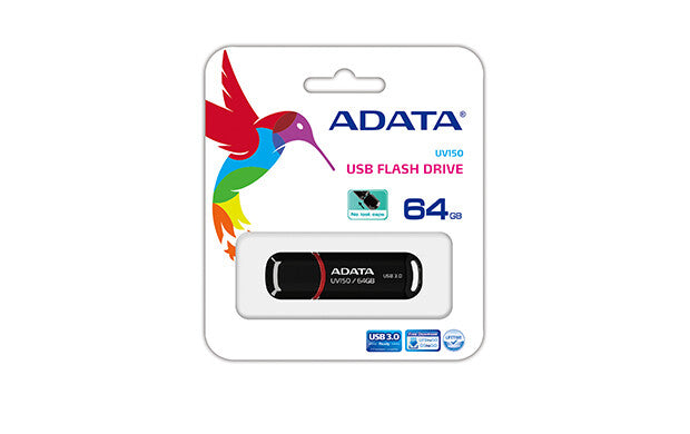 ADATA 64GB DashDrive UV150 USB-nøgle USB Type-A 3.2 Gen 1 (3.1 Gen 1) Sort
