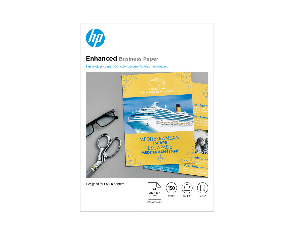 HP professionelt laserpapir, blankt, 150 g/m², 150 ark/A4/210 x 297 mm