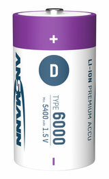 Ansmann 1314-0005 husholdningsbatteri Genopladeligt batteri D Lithium-Ion (Li-Ion)