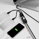 Axagon HUE-S2BL interface hub USB 3.2 Gen 1 (3.1 Gen 1) Type-A 5000 Mbit/s Sort
