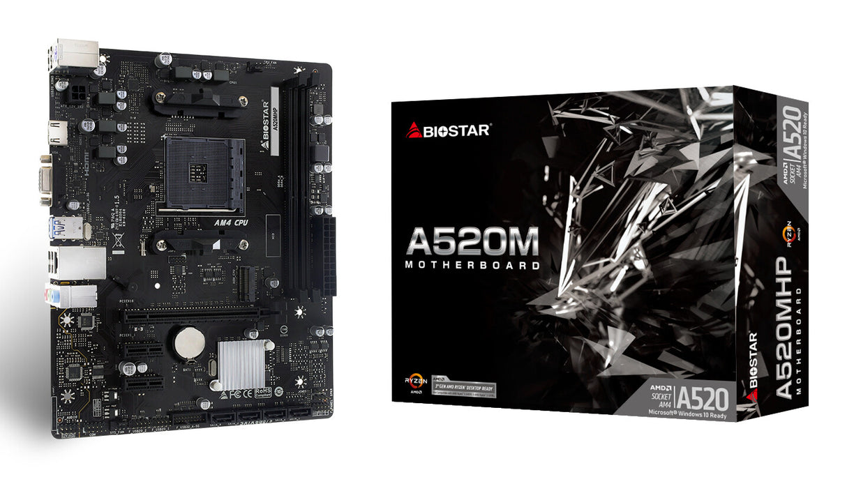 Biostar A520MHP bundkort AMD A520 Stik AM4 micro ATX