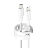 PanzerGlass empower by ® Racing 60W USB-C to USB-C Kabel | USB 2.0 | 1.2M | Silver White