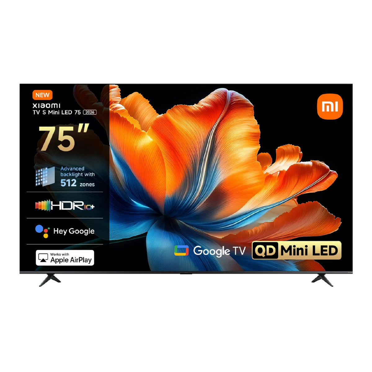Xiaomi TV S Mini LED 75 2026 190,5 cm (75") 4K Ultra HD Smart TV Wi-Fi Grå 1200 cd/m²