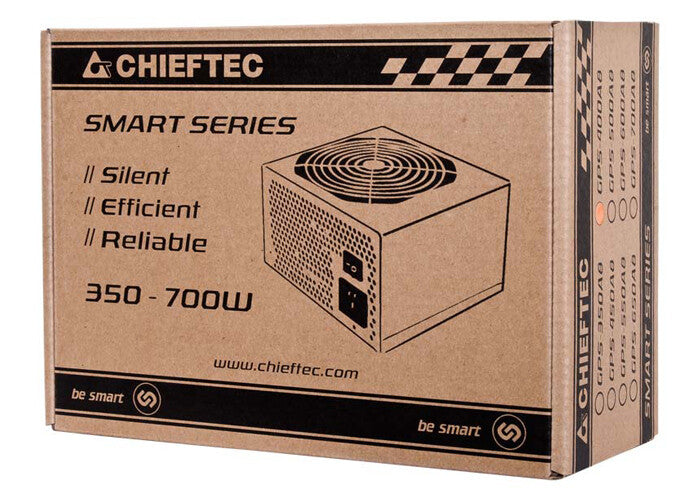 Chieftec Smart GPS-500A8 enhed til strømforsyning 500 W 20+4 pin ATX ATX Sort