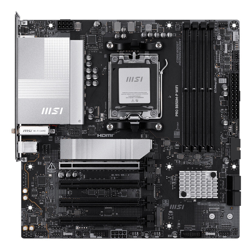 MSI PRO B850M-P WIFI bundkort AMD B850 Sokkel AM5 micro ATX