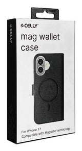Celly WALLYMAG mobiltelefon etui 16 cm (6.3") Tegnebogsetui Sort