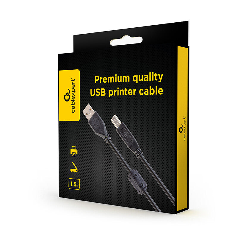 Cablexpert CCFB-USB2-AMBM-1.5M USB-kabel 1,5 m USB A USB B Sort