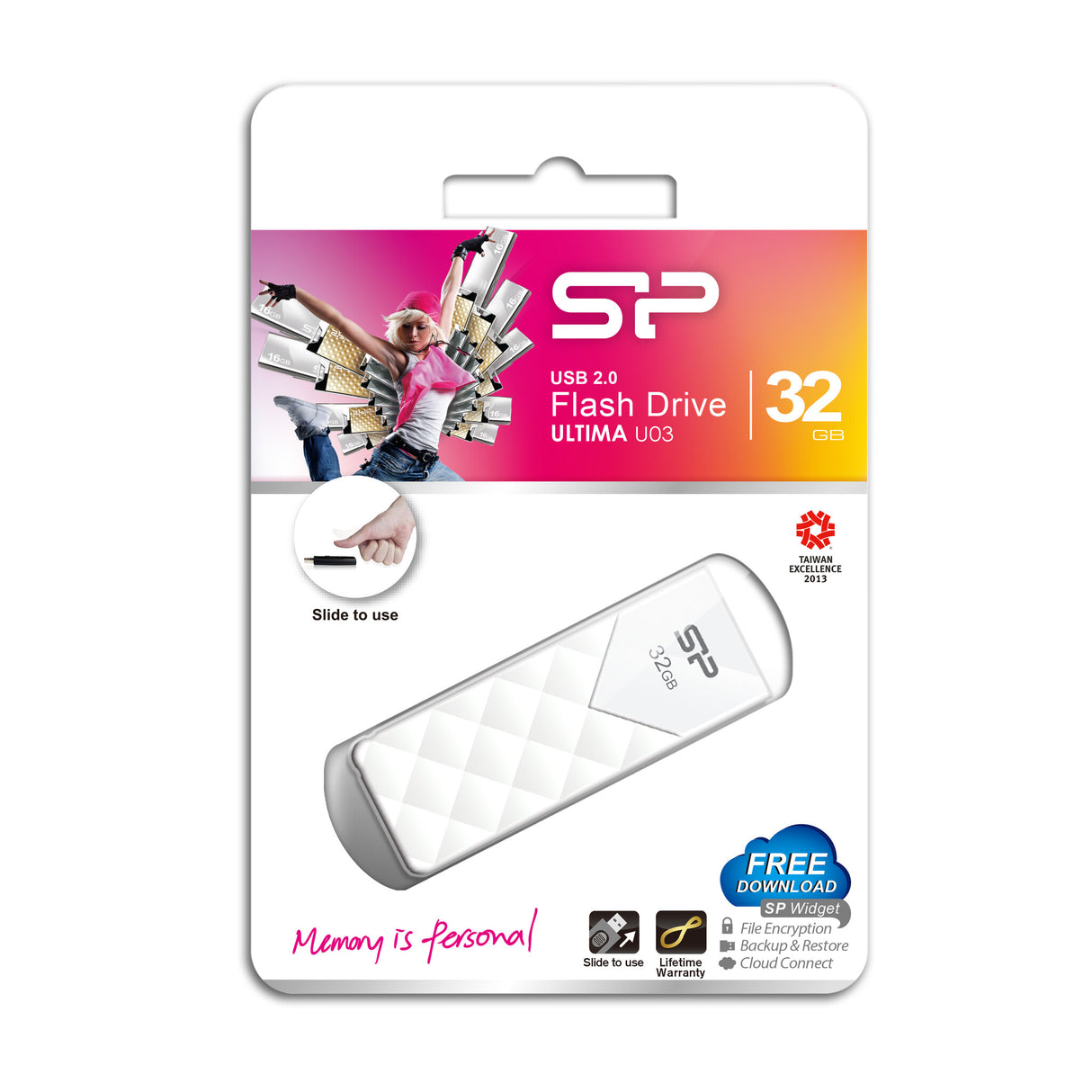 Silicon Power Ultima U03 USB-nøgle 32 GB USB Type-A 2.0 Hvid