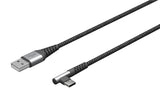 Goobay USB-A til USB-C 90° vinklet kabel 0.5 m Sølv