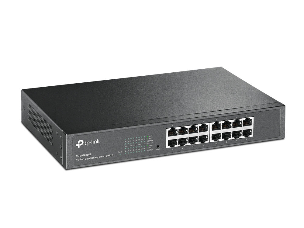 TP-Link TL-SG1016DE Administreret L2 Gigabit Ethernet (10/100/1000) 1U Sort