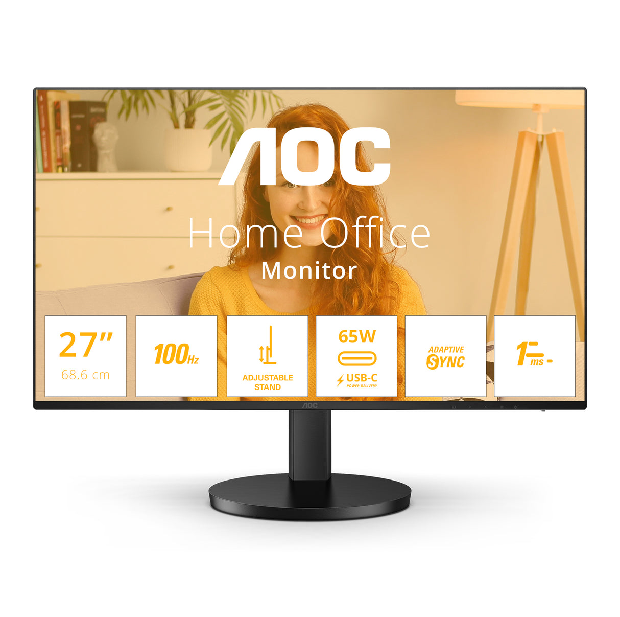 AOC B3 Q27B3CF2 computerskærm 68,6 cm (27") 2560 x 1440 pixel Quad HD Sort