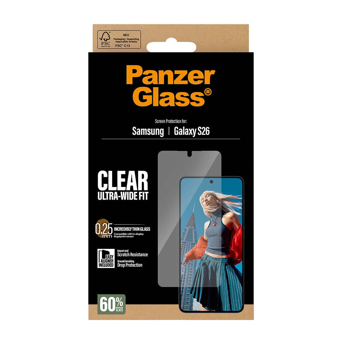 PanzerGlass Skærmbeskyttelse Galaxy S26 | Ultra-Wide Fit