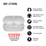 Sony U.K. WFC710NW.CE7 hovedtelefoner/headset True Wireless Stereo (TWS) I ørerne Musik/hverdag USB Type-C Bluetooth Hvid
