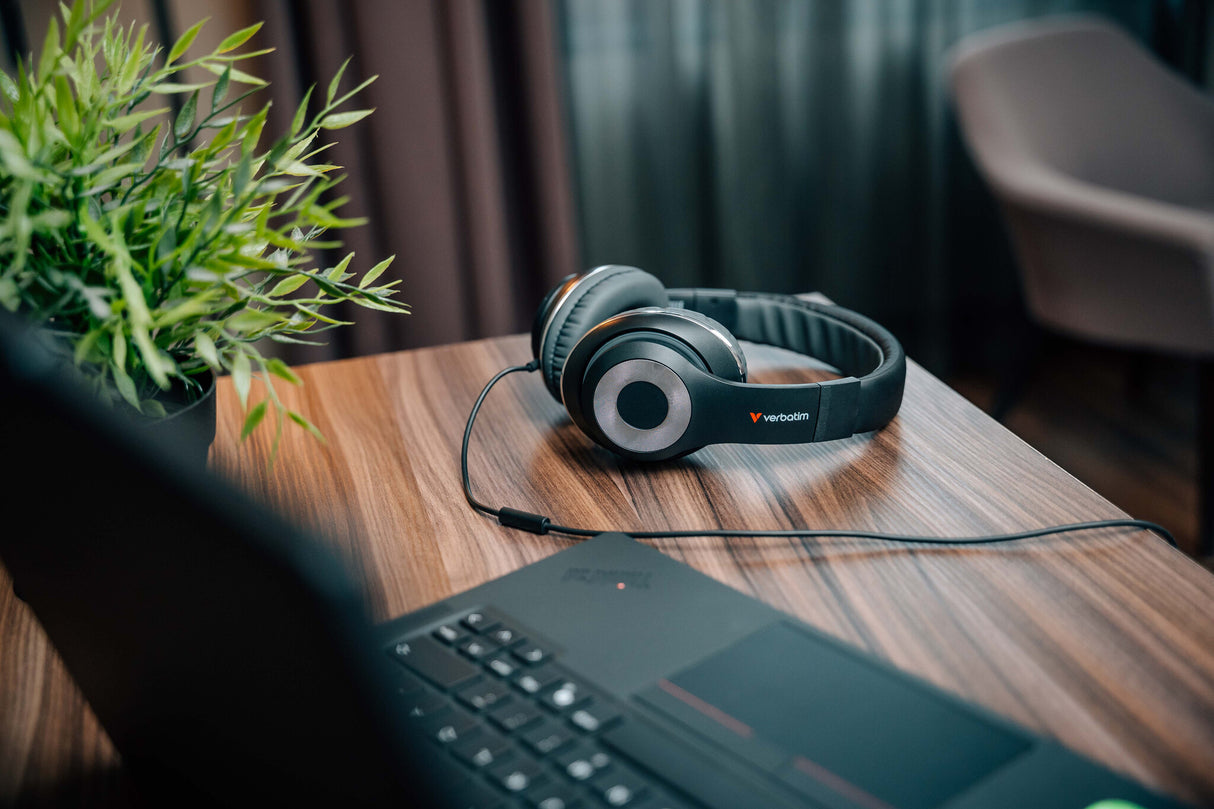 Verbatim 30198 hovedtelefoner/headset Ledningsført Business/Everyday USB Type-C Sort