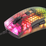 Deltaco Gaming DM310 ultralight mouse, semi-transparent blac