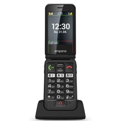 Emporia JOY 4G foldbar mobiltelefon, sort