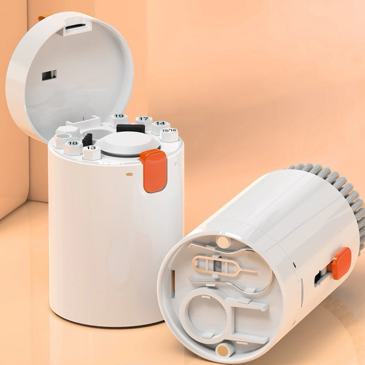 20i1 multifunktionelt rengøringssæt til hovedtelefoner, tastaturer og skærme - hvid