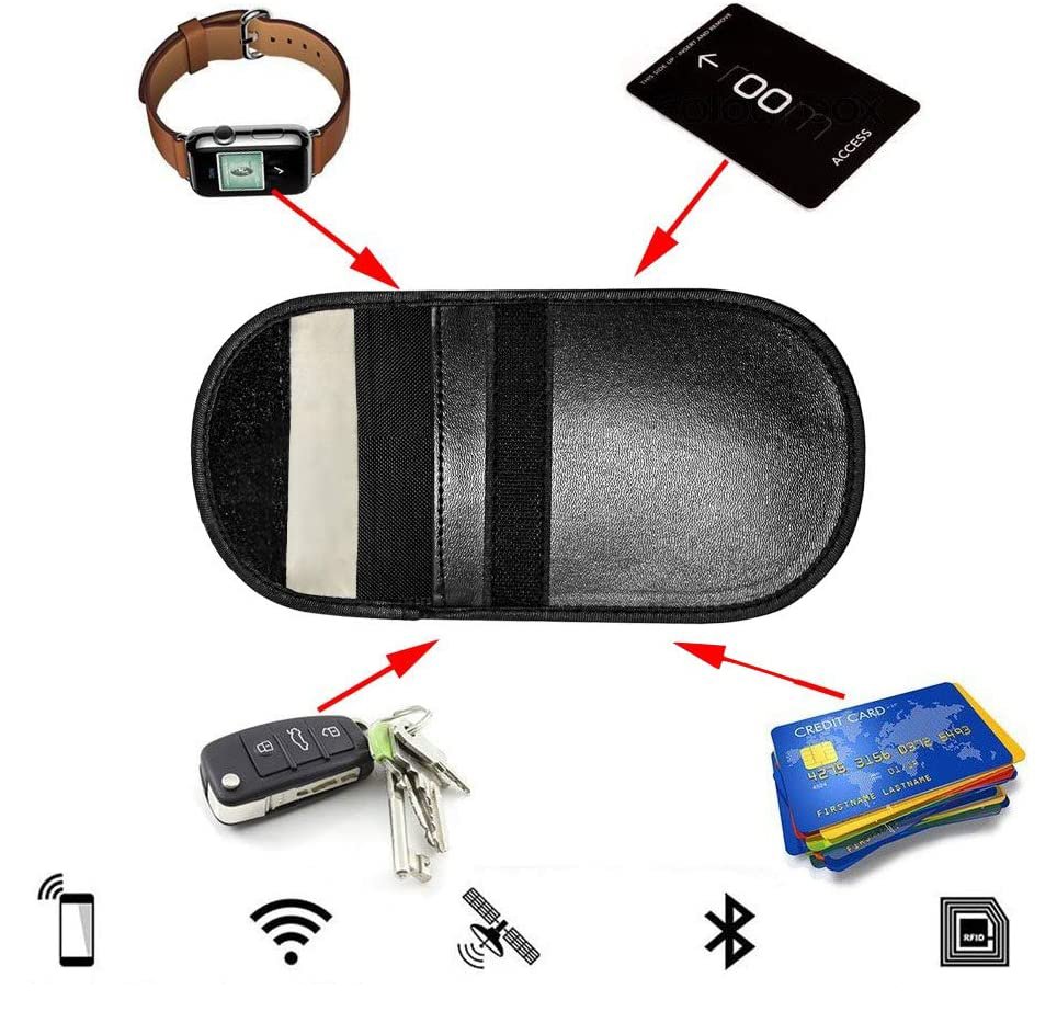 Faraday Box & 2 Pack Faraday Bag, Faraday Cage Key Fob Protector, RFID  Signal Bl