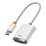Baseus Lite Series HDMI til VGA adapter med lyd (hvid)