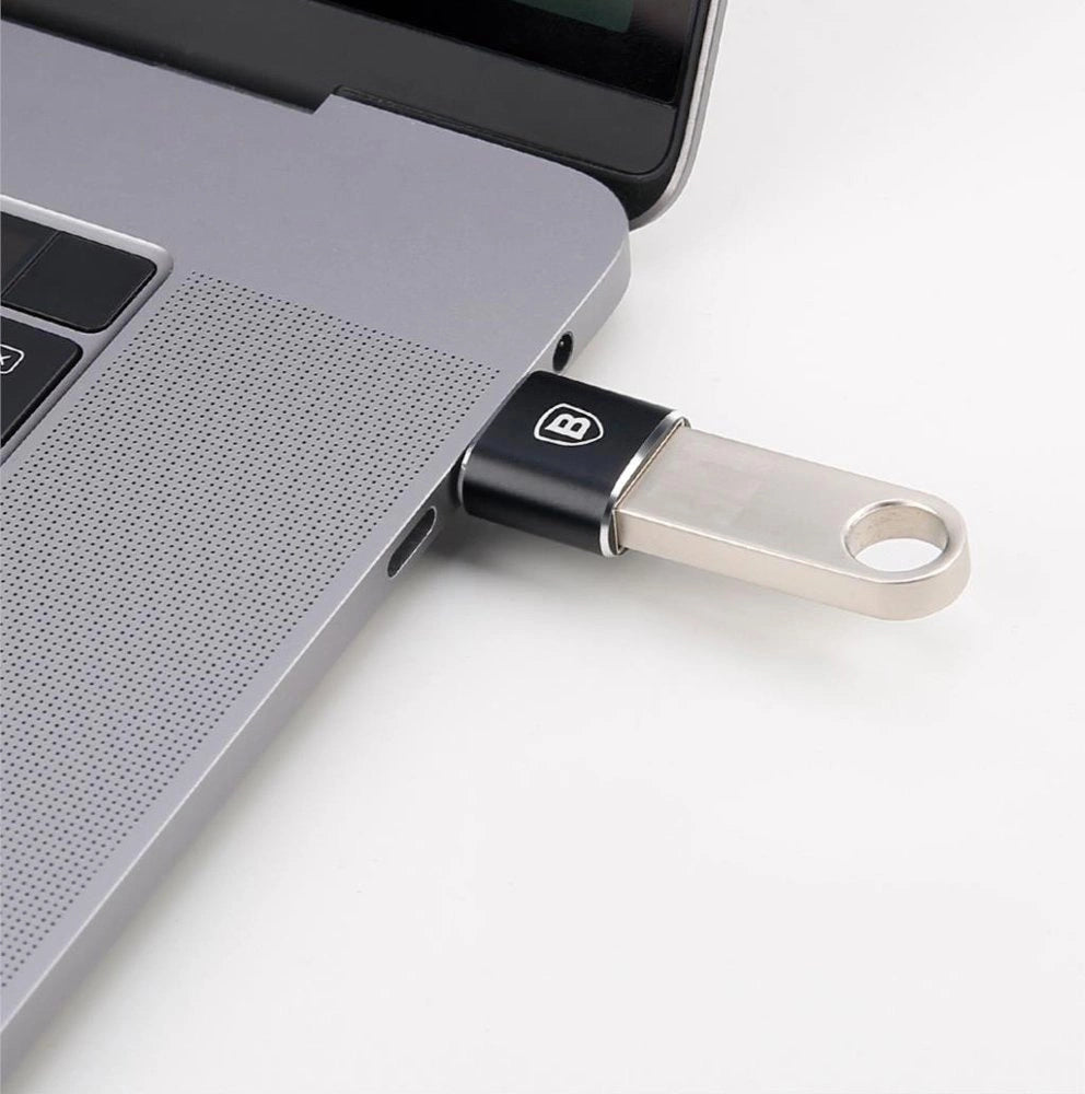 Baseus USB-A til USB-C OTG adapter - sort