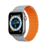 Magnetisk Apple Watch Ultra, SE, 8, 7, 6, 5, 4, 3, 2, 1 (49, 45, 44, 42 mm) Dux Ducis-rem (LD-version) - Grå Orange