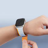 Magnetisk Apple Watch Ultra, SE, 8, 7, 6, 5, 4, 3, 2, 1 (49, 45, 44, 42 mm) Dux Ducis-rem (LD-version) - Grå Orange