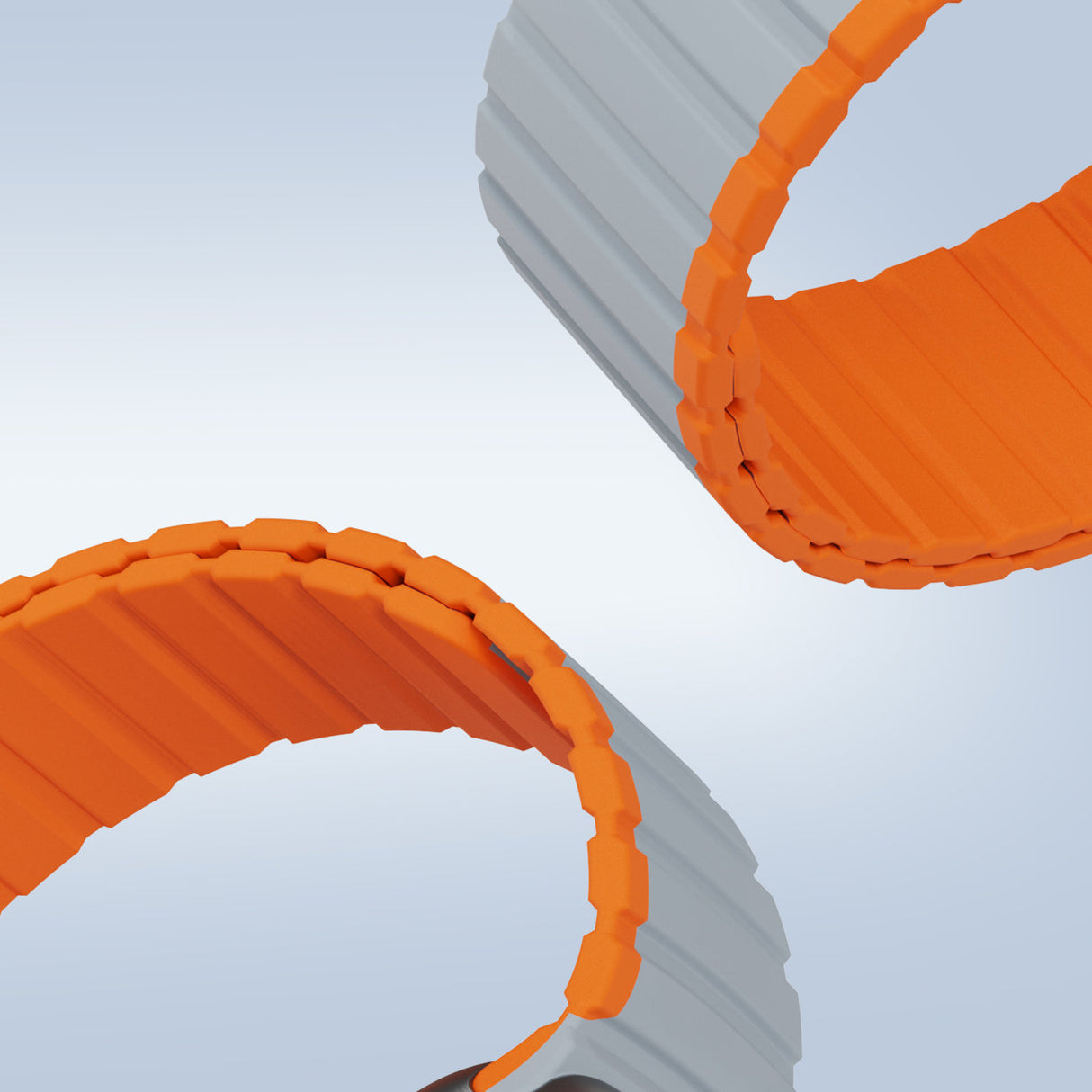 Magnetisk Apple Watch Ultra, SE, 8, 7, 6, 5, 4, 3, 2, 1 (49, 45, 44, 42 mm) Dux Ducis-rem (LD-version) - Grå Orange