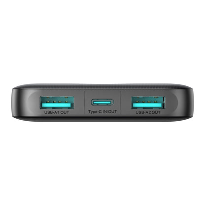 Powerbank Joyroom JR-PBF12 10000mAh 2.4A 2x USB-A 1x USB-C - sort