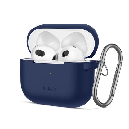 Tech-Protect Silikone Hook Case til Apple AirPods 3 - Blå