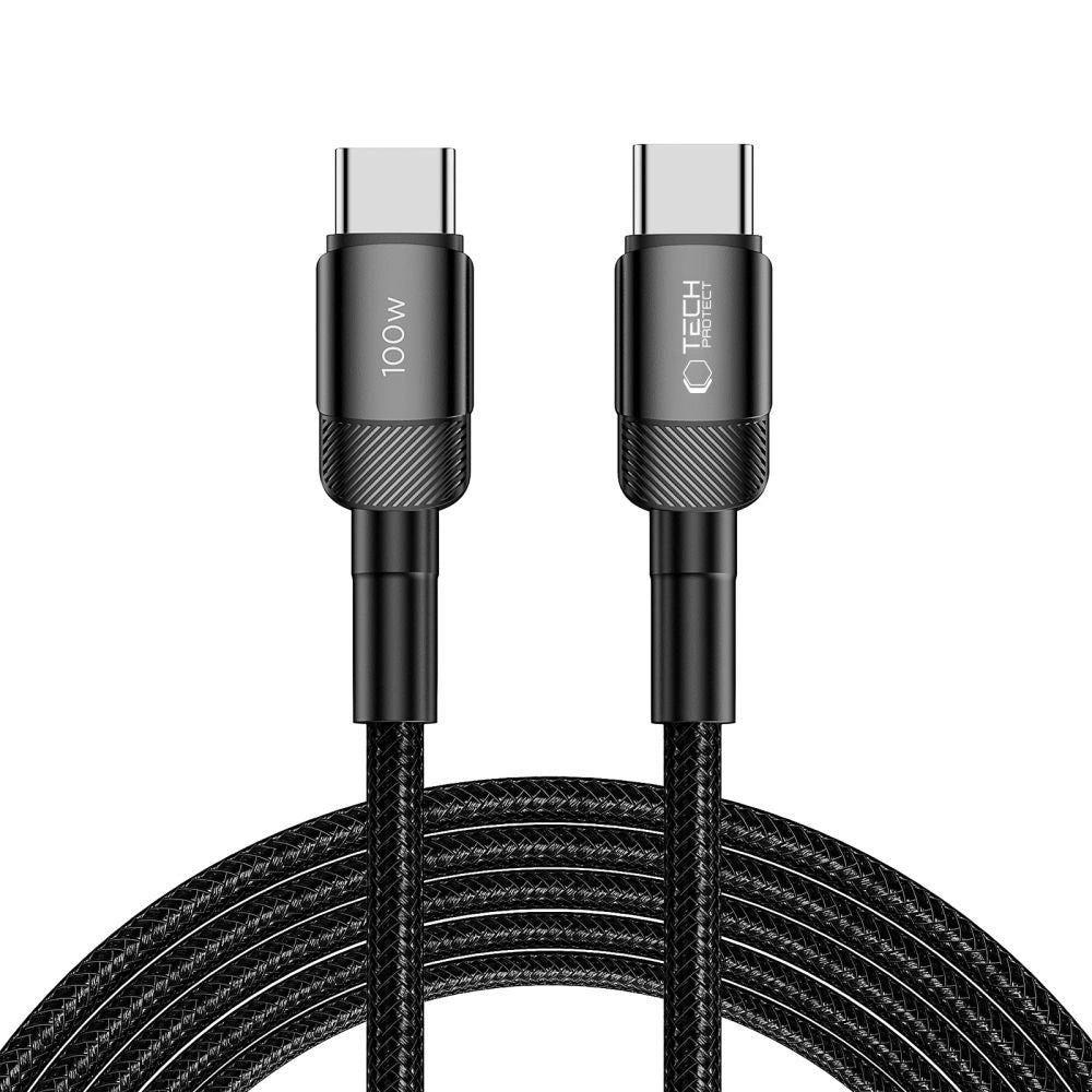 Tech-Protect UltraBoost Evo USB-C / USB-C PD 100W 5A 3m kabel - sort