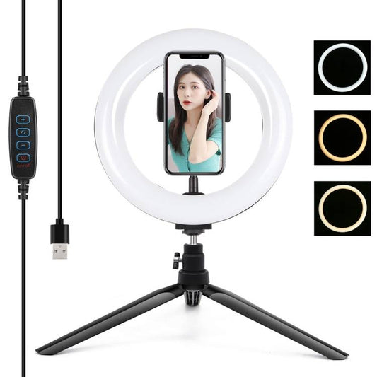 Tripod Mount Puluz with 20cm LED Ring Vlogging PKT3073B