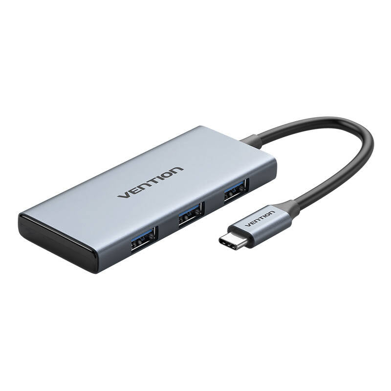 USB-C til HDMI, 3x USB 3.0, SD, TF Hub Vention TOOHB 0,15m Grå