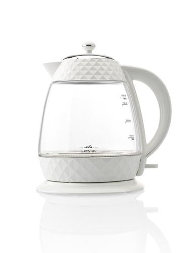 Eta Crystal elkedel 1,7 L 2200 W Transparent, Hvid