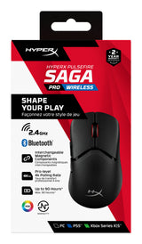 HyperX Pulsefire Saga Pro Optisk Trådløs Sort