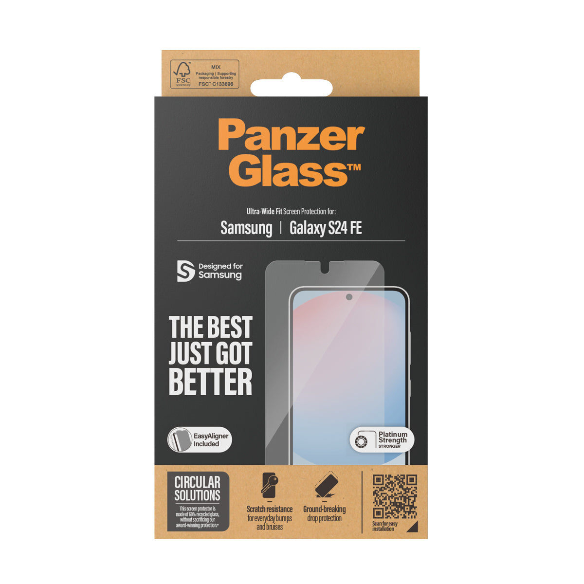 PanzerGlass Screen Protector Samsung Galaxy S24 FE | Ultra-Wide Fit