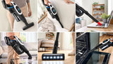 Bosch BCS1041WAC stav støvsuger & elektrisk kost Stick vakuum Batteri Dry HEPA Poseløs 0,4 L 23,5 W Sort, Hvid 4 At