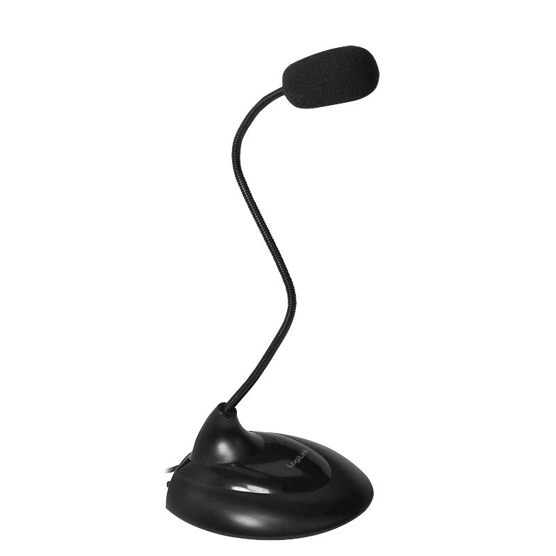 LogiLink Multimedia Microphone with Stand Foot and Flexible Neck Mikrofon Kablet -58dB Sort