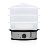 Tristar VS-3914 dampkoger 3 kurv(e) Bordplade 1200 W Sort, Rustfrit stål, Gennemsigtig