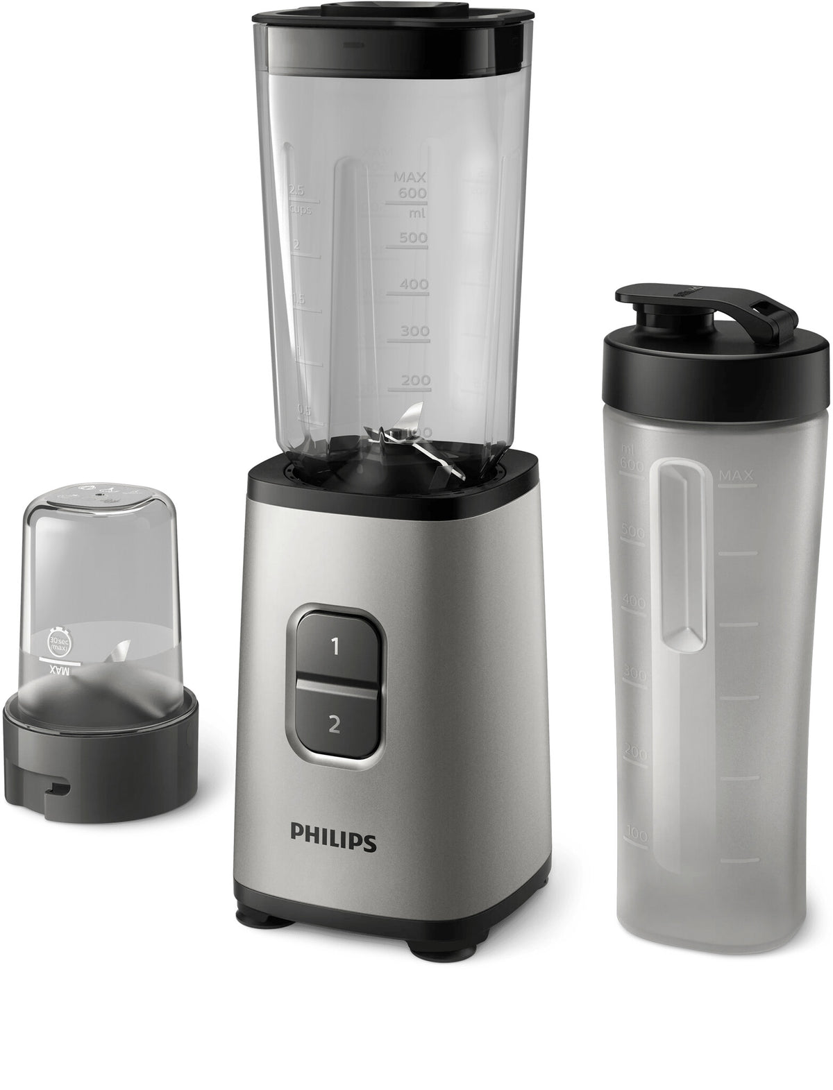 Philips Daily Collection HR2604/80 blender 1 L Bordplade blender 350 W Sort, Rustfrit stål