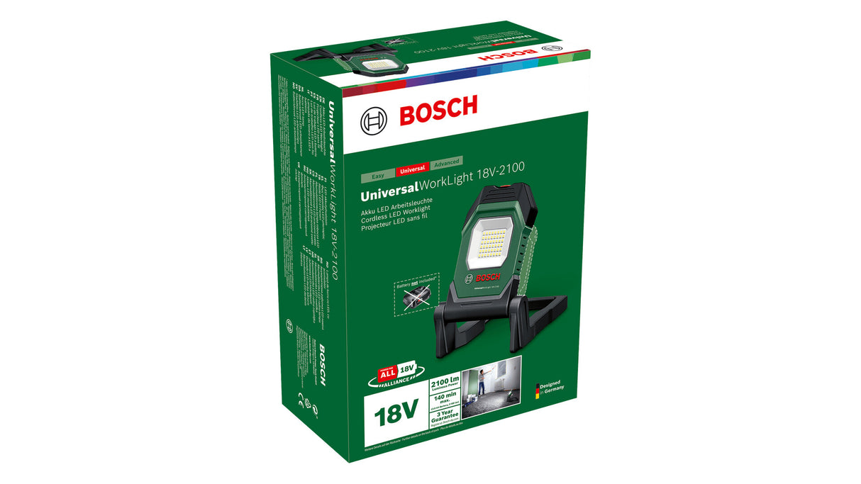 Bosch UniversalWorkLight 18V-2100 Sort, Grøn