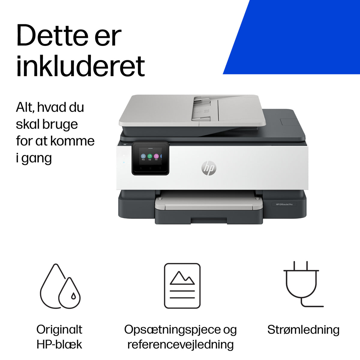 HP OfficeJet Pro 8124e Trådløst All-in-One Farve Printer, Instant Ink; 2-sidet printning