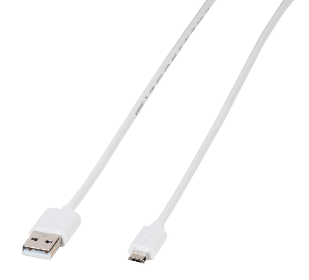 Vivanco PBMUSBVVW USB-kabel USB 2.0 1 m USB A Micro-USB B Hvid