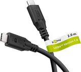 Goobay 74189 USB-kabel USB4 Gen 2x2 2 m USB C 20 Gbit/sek. 240 W Sort