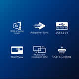 Philips B Line 346B1C/00 computerskærm 86,4 cm (34") 3440 x 1440 pixel Quad HD LCD Sort