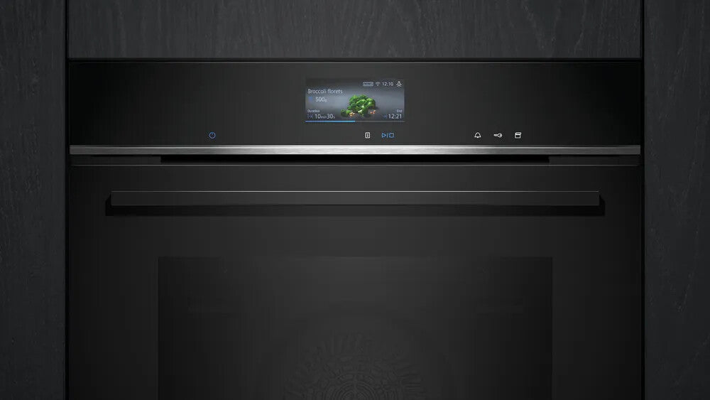 Siemens iQ700 HR776GMB1 ovn 71 L Sort, Rustfrit stål