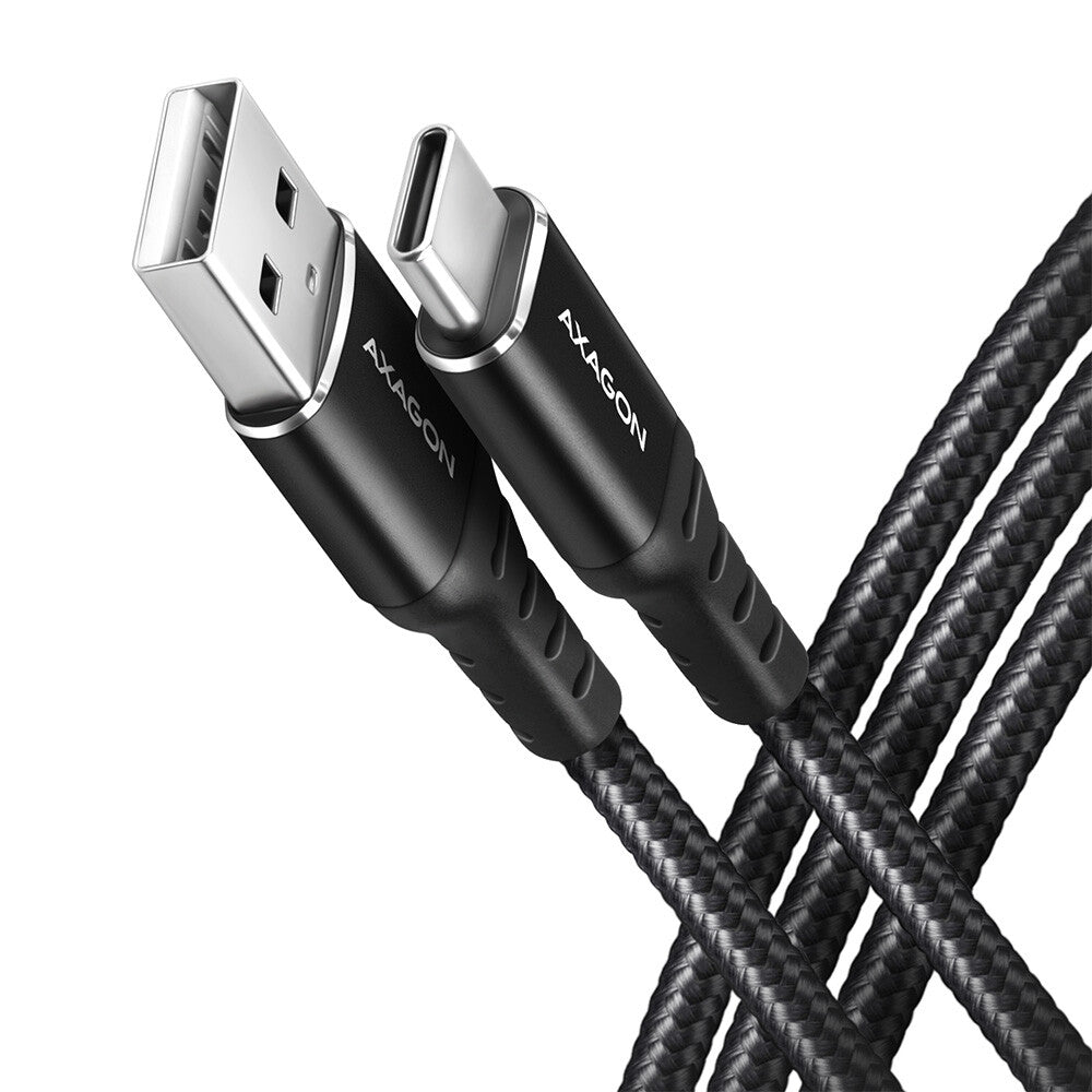 Axagon BUCM-AM10AB USB-kabel USB 2.0 1 m USB A USB C 0,48 Gbit/sek. Sort