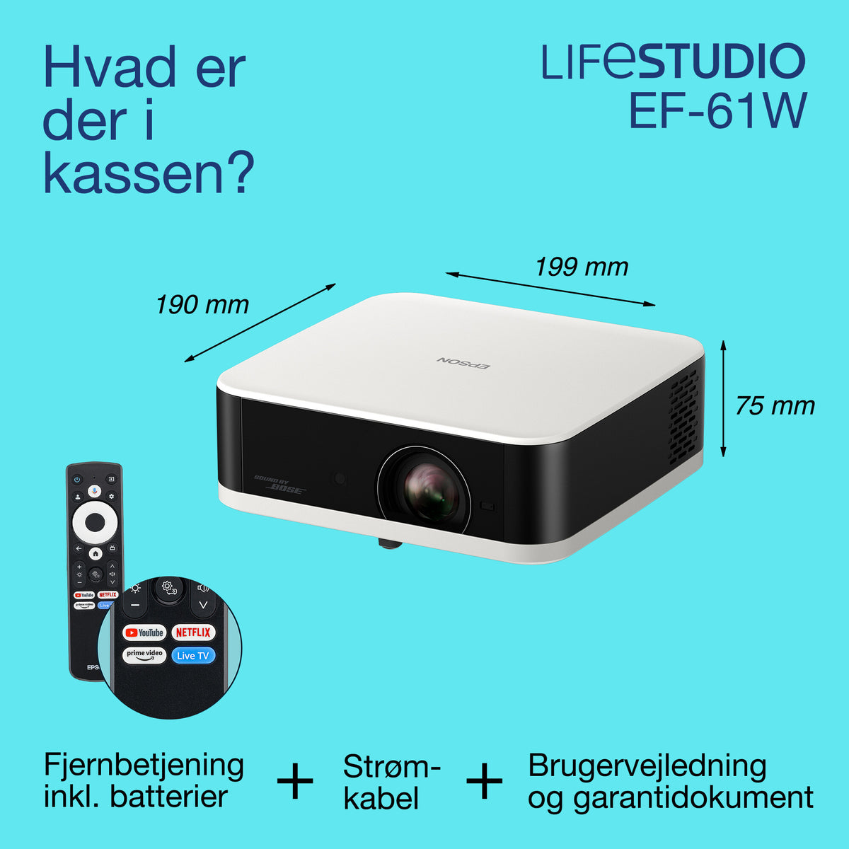 Epson Lifestudio Pop — EF-61W Diamanthvid