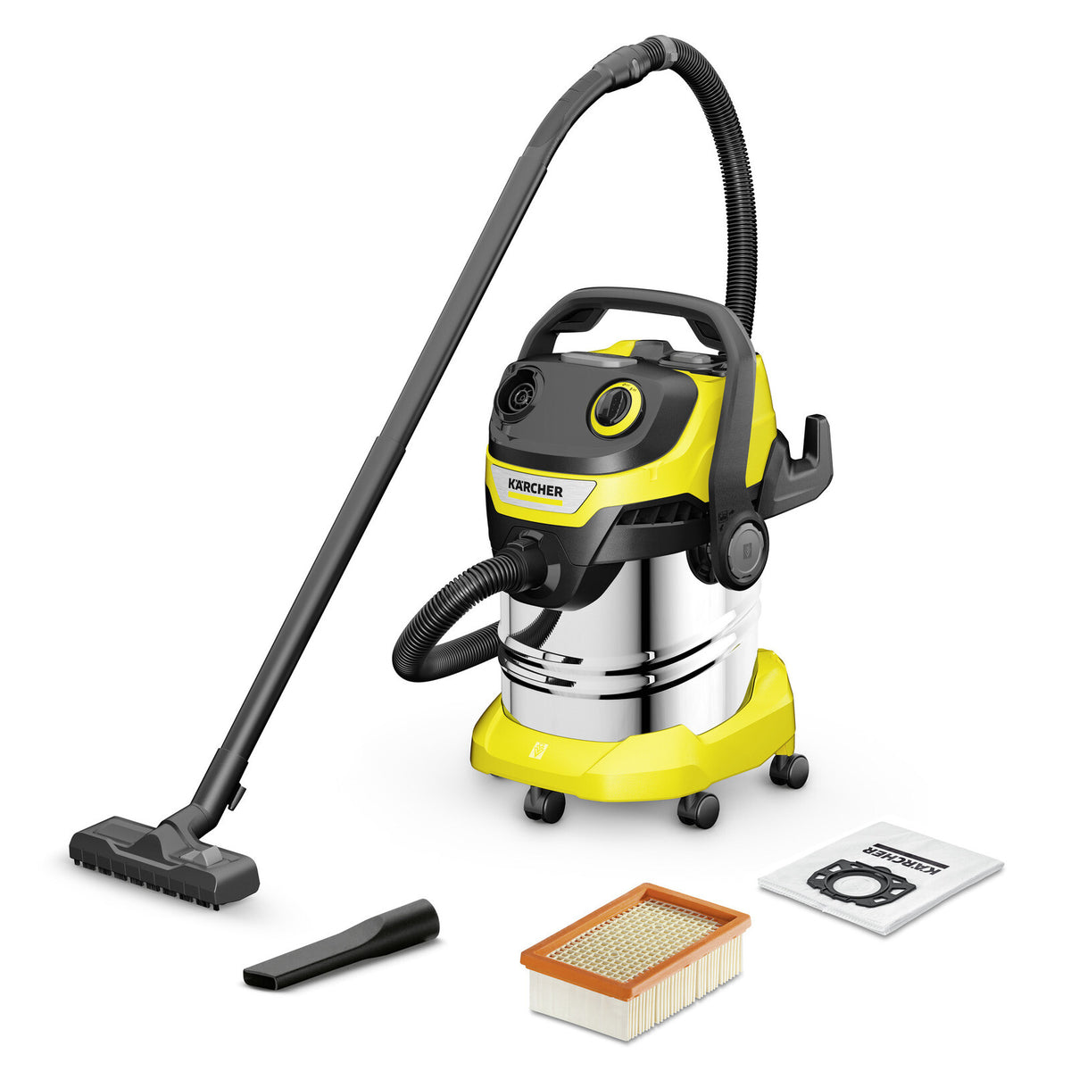Karcher WD 5 S V-25/5/22 Stainless steel, Black, Yellow 25 L 1100 W