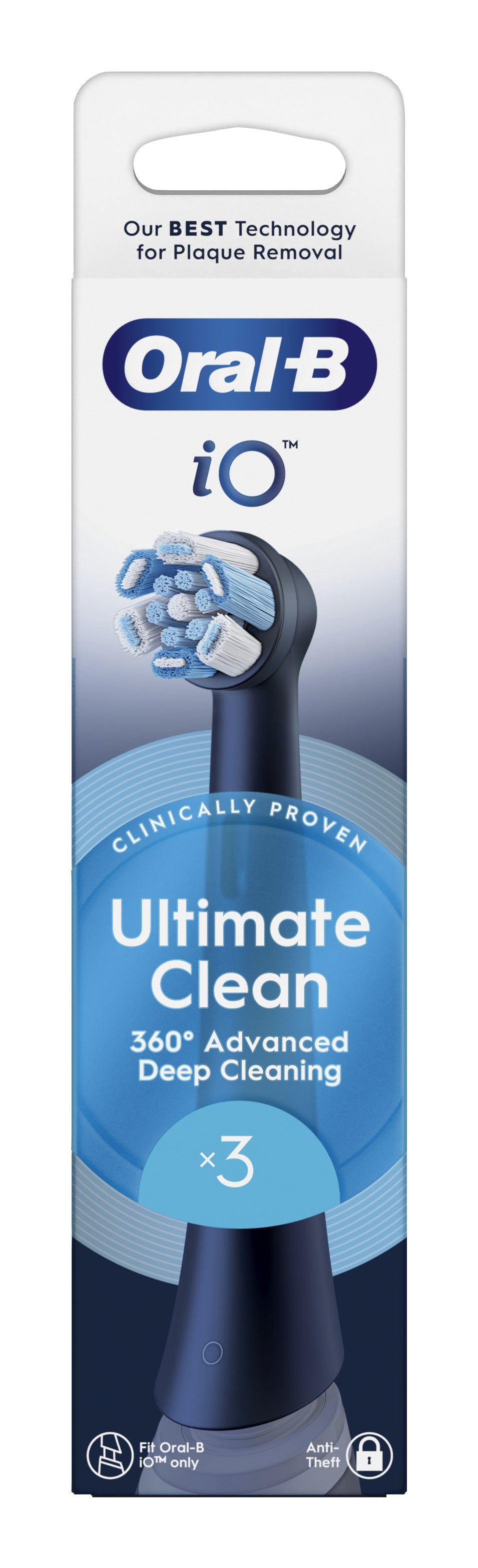 Oral-B Refill iO Ultimate Clean black 3-pak børstehoved